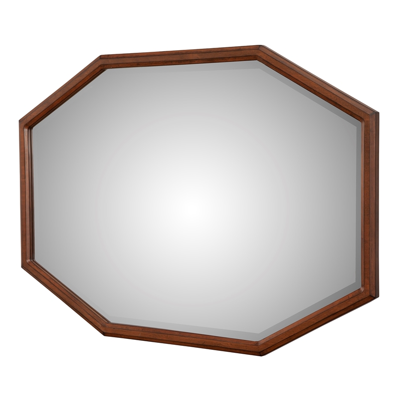 Pemberly Row Modern / Contemporary Wood Mirror in Antique Brown
