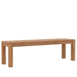 Pemberly Row Modern Wood Dining Bench in Weathered Natural (Brown)