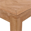 Pemberly Row Modern Wood Dining Bench in Weathered Natural (Brown)