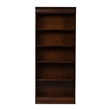 Pemberly Row Dark Brown Junior Executive 72 Inch Bookcase (RTA)