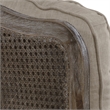 Pemberly Row Traditional Wood Accent Chair in Natural Linen Color