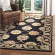 Pemberly Row Contemporary 6' x 9' Hand Tufted Wool Rug in Black