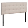 Pemberly Row Full Size Upholstered Linen Bed Headboard in Beige