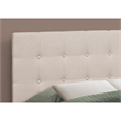 Pemberly Row Full Size Upholstered Linen Bed Headboard in Beige