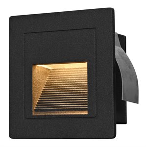 Pemberly Row 3.25&quot Integrated LED Aluminum Outdoor Steps Light Matte Black