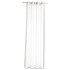 Pemberly Row Modern Wrinkle Free Curtain Batiste 86&quotL in White