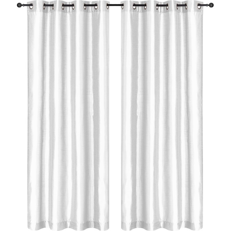 Pemberly Row Modern Wrinkle Free Curtain Silk Look 86
