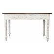 Pemberly Row Modern Solid Wood Hand Carved Console Table in Brown
