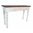 Pemberly Row Modern Solid Wood Hand Carved Console Table in Brown