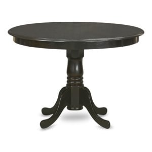 Pemberly Row Modern Round Wood Dining Table in Cappuccino/Black