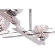 Pemberly Row 4-Light Glass Chandelier in Crystal Mercury/Chrome