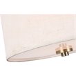 Pemberly Row Modern 3-Light Fabric LED Pendant in Brass/White