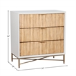 Pemberly Row Modern / Contemporary 3 Drawer Small Chest in White
