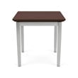 Pemberly Row Reception Waiting Room Healthcare End Table/Silver Steel/Walnut