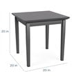 Pemberly Row Reception Waiting Room Healthcare End Table/Silver Steel/Walnut