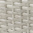 Pemberly Row Modern Wicker/Rattan Outdoor Side Table in Gray/Acorn