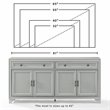 Pemberly Row Contemporary MDF Wood Sideboard in Distressed Gray