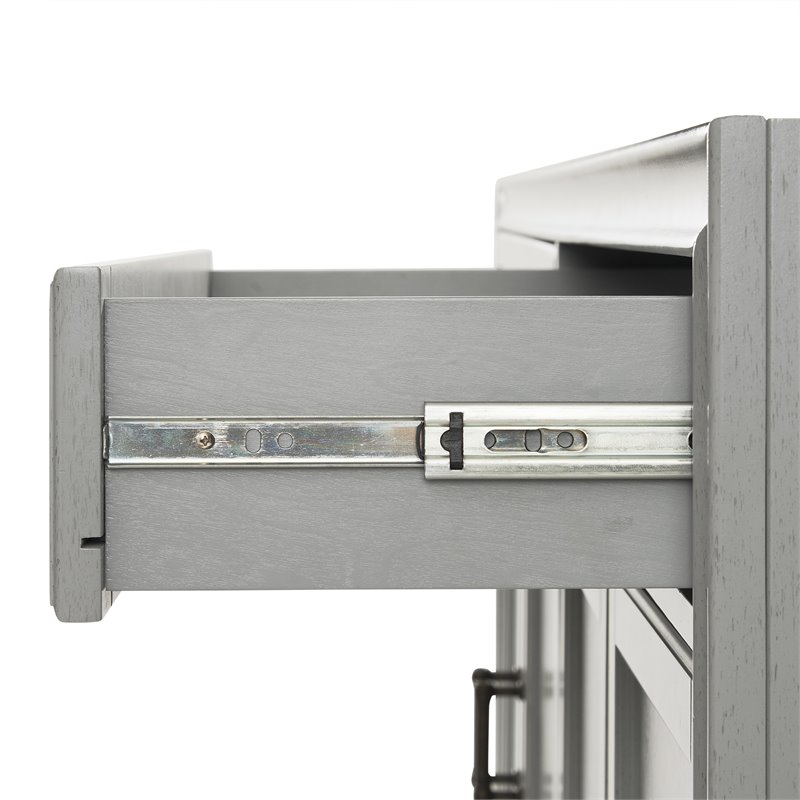 Pemberly Row Contemporary MDF Wood Sideboard in Distressed Gray