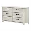 Pemberly Row Modern 6-Drawer Dresser Winter Oak Pemberly Row Modern