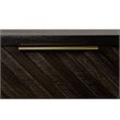 Pemberly Row Mid-Century Acacia Solid Wood Nightstand in Dark Brown/Brass
