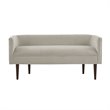 Pemberly Row Modern Solid Wood and Polyester Accent Bench in Cream