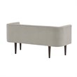 Pemberly Row Modern Solid Wood and Polyester Accent Bench in Cream