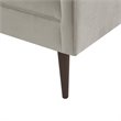 Pemberly Row Modern Solid Wood and Polyester Accent Bench in Cream