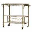 Pemberly Row Bar Cart with Wine Bottle Storage and Wine Glass Rack Pemberly Row