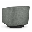 Pemberly Row Polyester Fabric Swivel Accent Chair in Taupe Gray