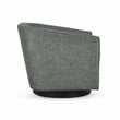 Pemberly Row Polyester Fabric Swivel Accent Chair in Taupe Gray