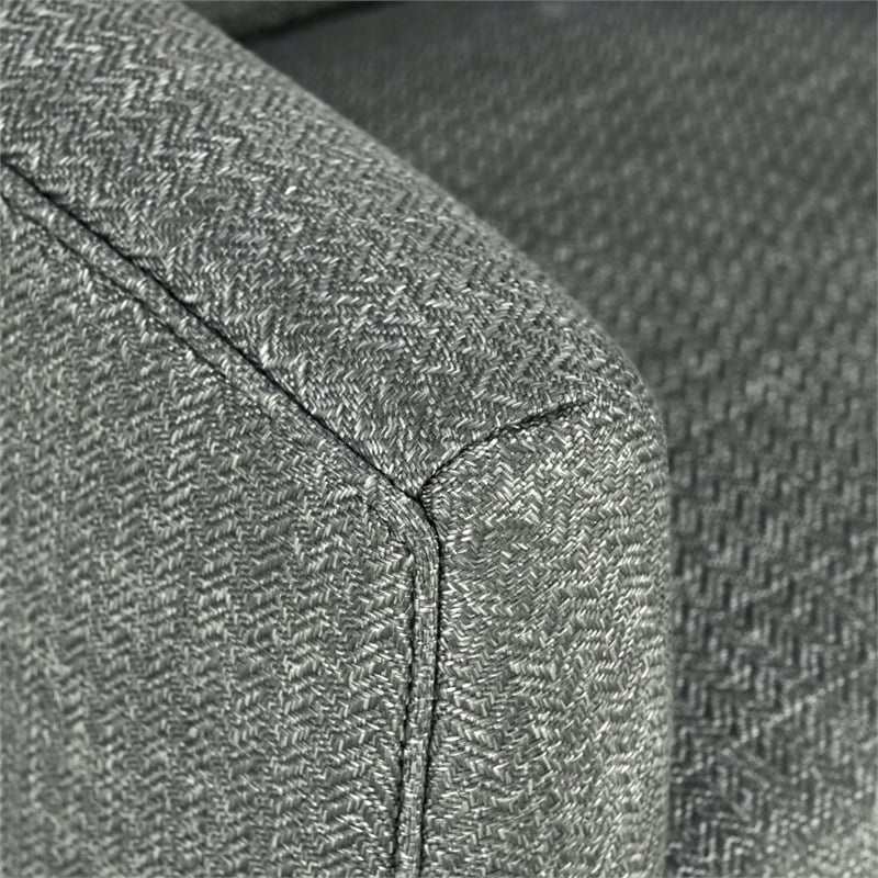Pemberly Row Polyester Fabric Swivel Accent Chair in Taupe Gray