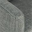 Pemberly Row Polyester Fabric Swivel Accent Chair in Taupe Gray