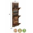 Pemberly Row Wall Mounted Solid Wood Display Shelf in Brown Multicolor