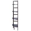 Pemberly Row Corner Transitional Solid Wood Baker's Rack in Coffee