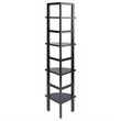 Pemberly Row Corner Transitional Solid Wood Baker's Rack in Coffee