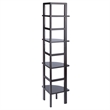 Pemberly Row Corner Transitional Solid Wood Baker's Rack in Coffee