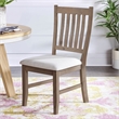 Pemberly Row Set of 2 Wood Dining Side Chairs in Natural Brown