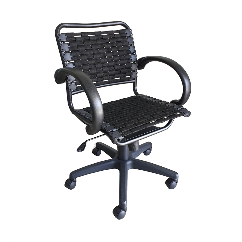 Pemberly Row Contemporary Office Chair With Arms In Black Color