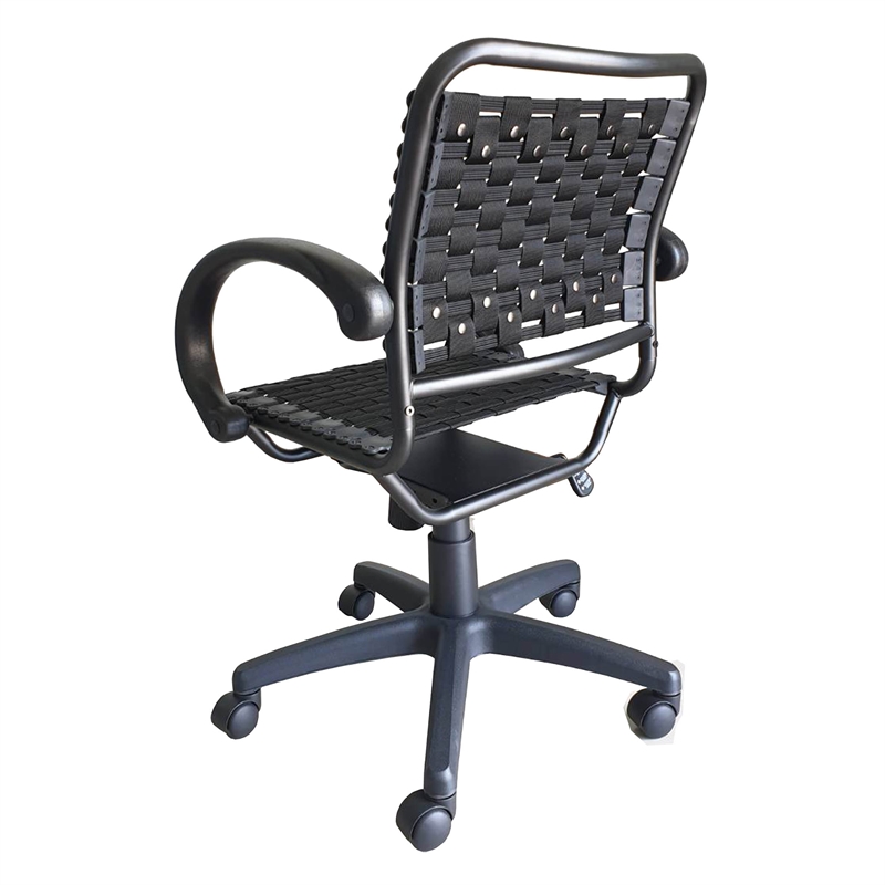 Pemberly Row Contemporary Office Chair With Arms In Black Color