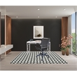 Pemberly Row Contemporary Office Chair With Arms In Black Color