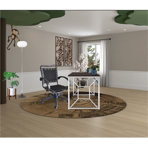 Pemberly Row Contemporary Office Chair With Arms In Black Color