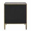 Pemberly Row Modern MDF and Painted Steel Side/End Table in Gray