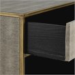 Pemberly Row Modern MDF and Painted Steel Side/End Table in Gray