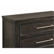 Pemberly Row Transitional Solid Wood 5-Drawer Chest in Nutmeg