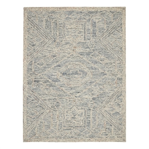 Pemberly Row Modern 8' x 10'6&quot Blue/Multi Bohemian Indoor Rug Wool