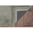 Pemberly Row Modern Faux Rabbit Polyester 8'x10' Area Rug in Green
