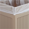 Pemberly Row Plastic Trash Cans with Recessed Panel Receptacles - Tan