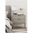 Pemberly Row Modern / Contemporary 2 Drawer Nightstand in Taupe