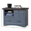 Pemberly Row Wood Functional File with Power Center in Denim
