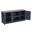 Pemberly Row Navy Blue TV Stand for TV up to 60